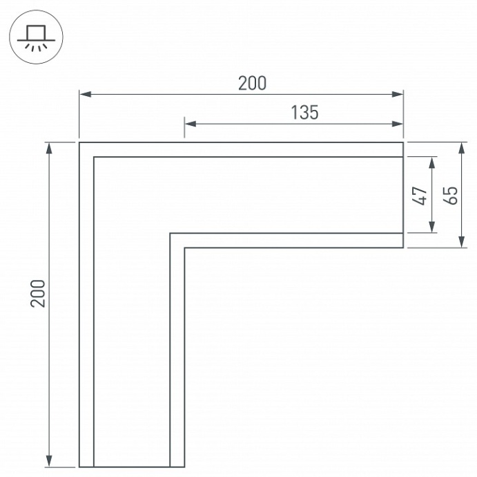 Коннектор L-образный Arlight SL-Linia65-F 030126 - 1