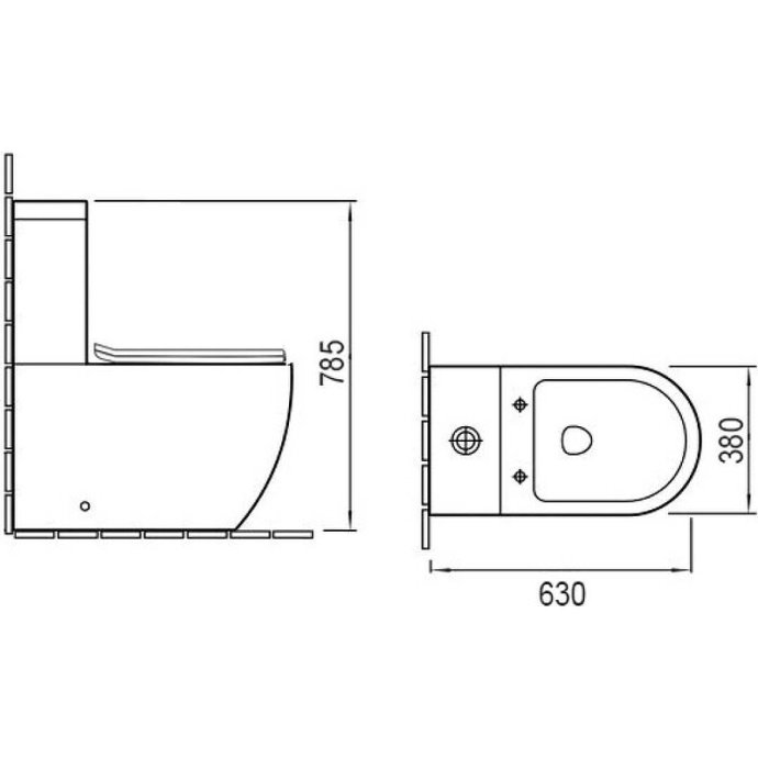 Чаша для напольного унитаза Vincea Globo белая с сиденьем микролифт без бачка VT2B-14 - 2