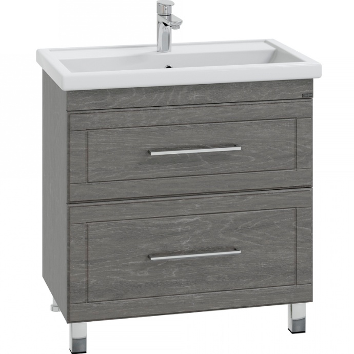 Тумба с раковиной напольная Санта Венера 80 темное дерево - 2