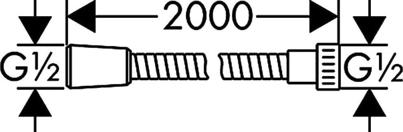 Душевой шланг Hansgrohe Metaflex 28264000 - 2