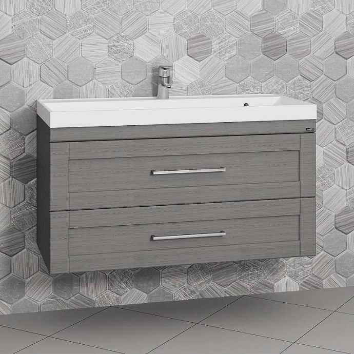 Тумба с раковиной Санта Венера 100 серый - 0