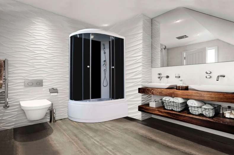 Душевая кабина Parly Classic 120х80 правая хром стекло тонированное EC1221R - 1