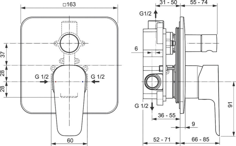 Душевой комплект Ideal Standard Esla хром  BD002XC - 12