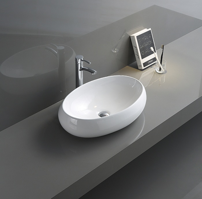 Раковина накладная Ceramalux N белый  9030D - 1