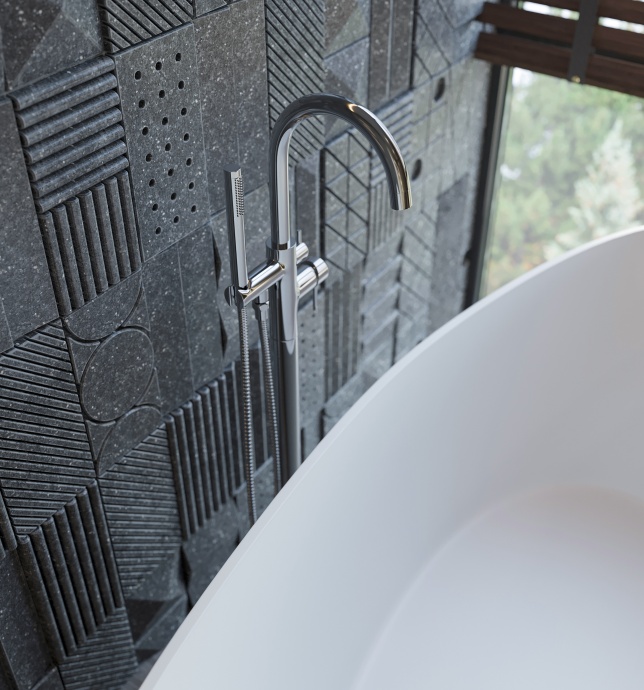 Смеситель для ванны с душем STWORKI Эстерсунд ES-06ni напольный - 2