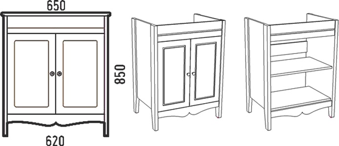 Тумба для комплекта Corozo Блюз 65 напольная SD-00000030 - 5