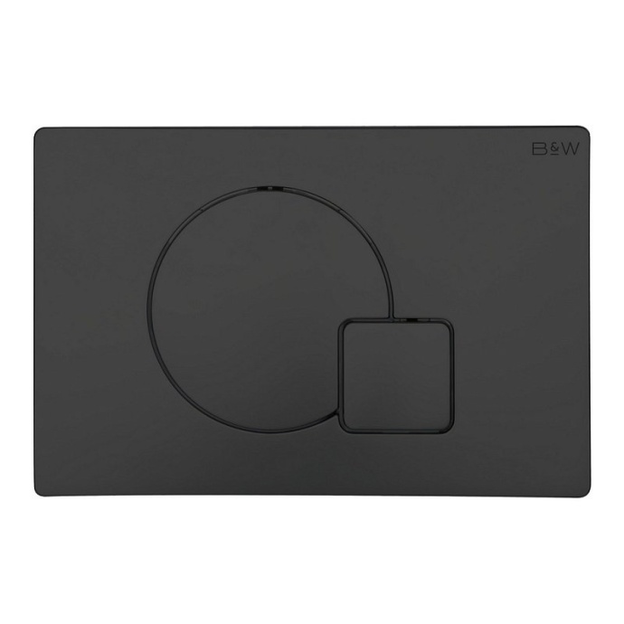 Кнопка смыва Black&White Universell черная матовая 09522 - 0