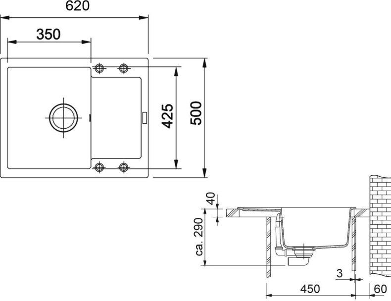 Мойка кухонная Franke Maris MRG 611С белый 114.0198.366 - 3