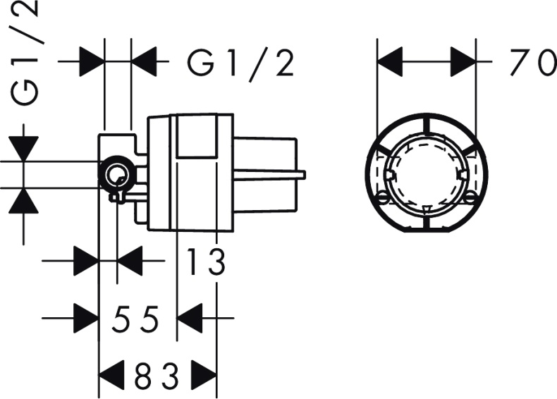 Скрытая часть Hansgrohe 13620180 - 1
