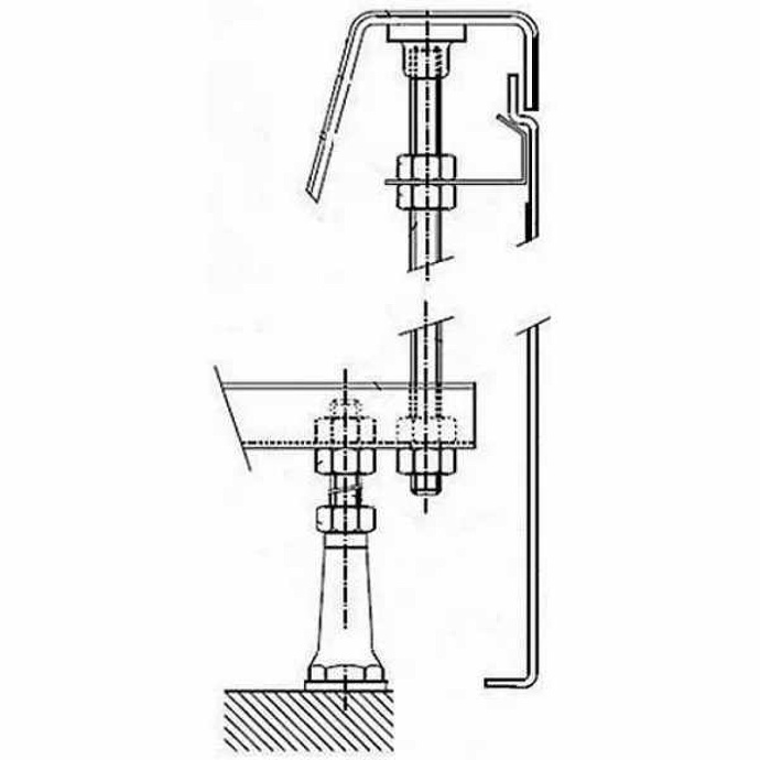 Комплект креплений для фронтальной панели Kolpa San Ocean/Pearl/Dixie для душевого поддона 4000018 - 1