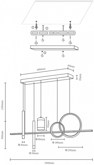 Подвесной светильник Velante Velante 431-106-06 - 2