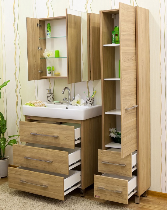 Шкаф-пенал Sanflor Ларго вяз швейцарский R Н0000000025 - 3