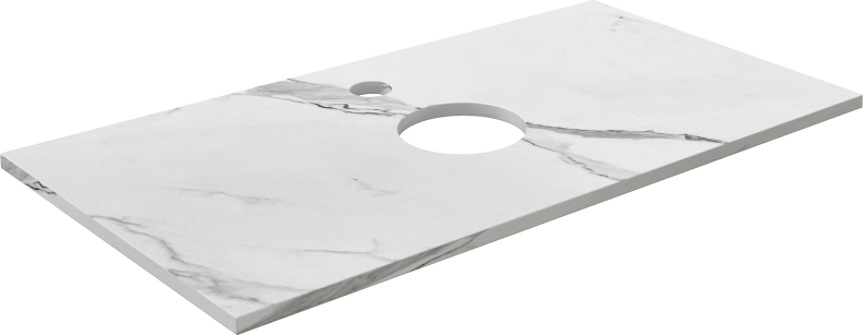 Тумба с раковиной DIWO Элиста 90 белая с раковиной Moduo 55 Leaf 573308 - 6