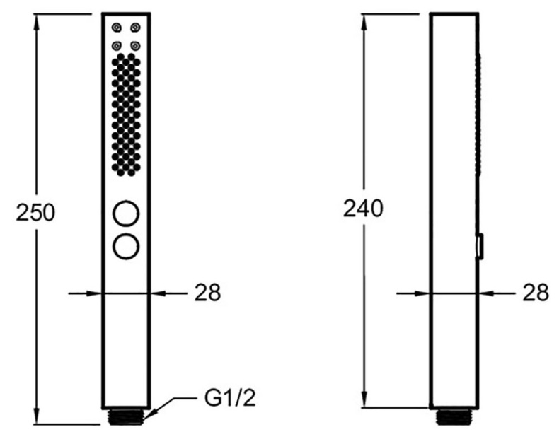 E21336-BL Shift+  ручной душ матовый черный - 1