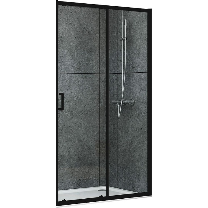 Душевая дверь в нишу ABBER Zart 90 профиль черный  AG08090B - 0