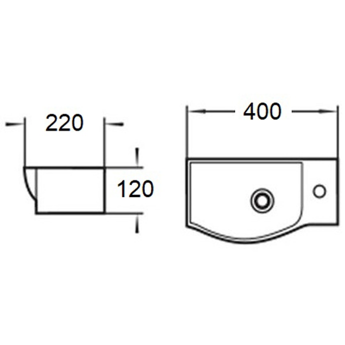 Раковина подвесная WeltWasser WW AISBACH 7940 MT-BL R 40 матовый черный  10000008689 - 1