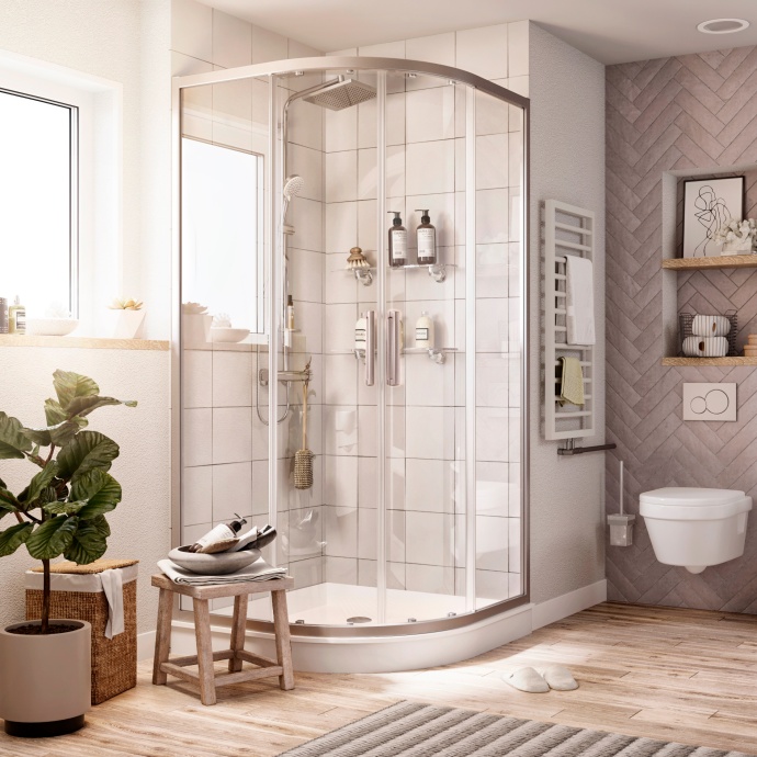 Душевой уголок STWORKI Хельсинки DE018RL120120200 120x120 см профиль хром матовый 3GW155TTKK000 - 0