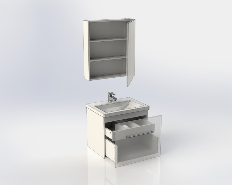 Мебель для ванной Aquanet Порто 60 белая - 7