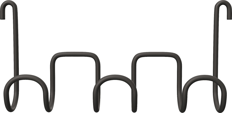 Крючок DIWO Смоленск П16542 тройной, черный муар - 3