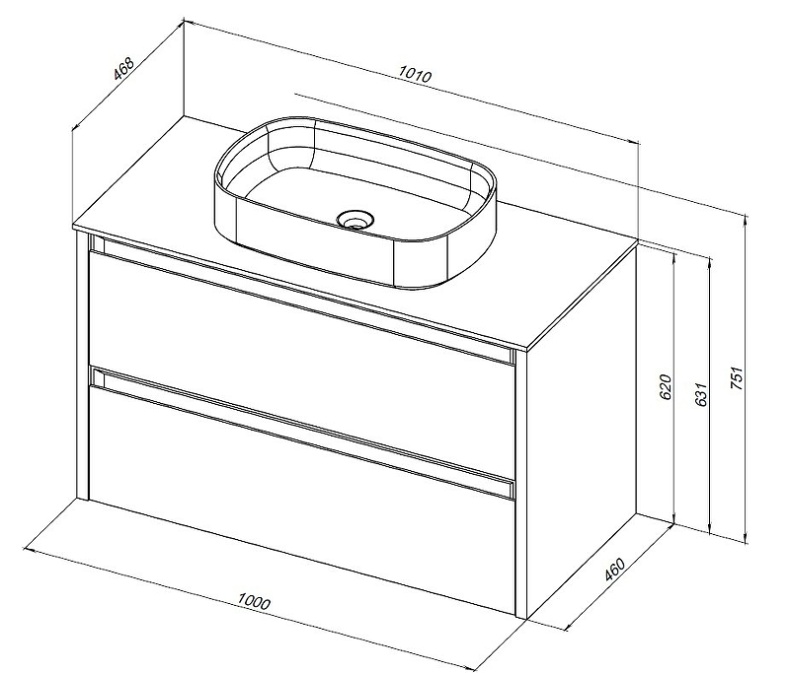 Тумба под раковину Allen Brau Fantasy 100 белый матовый 1.11003.WM - 8