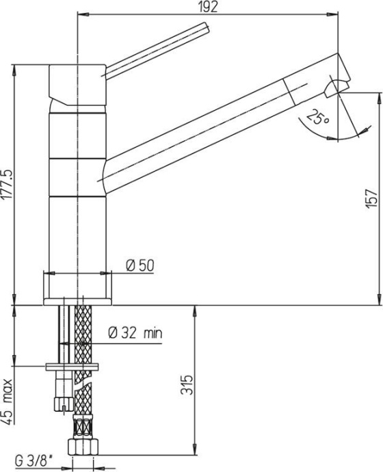 Смеситель для кухни Paini Cox 78CR573KM - 1