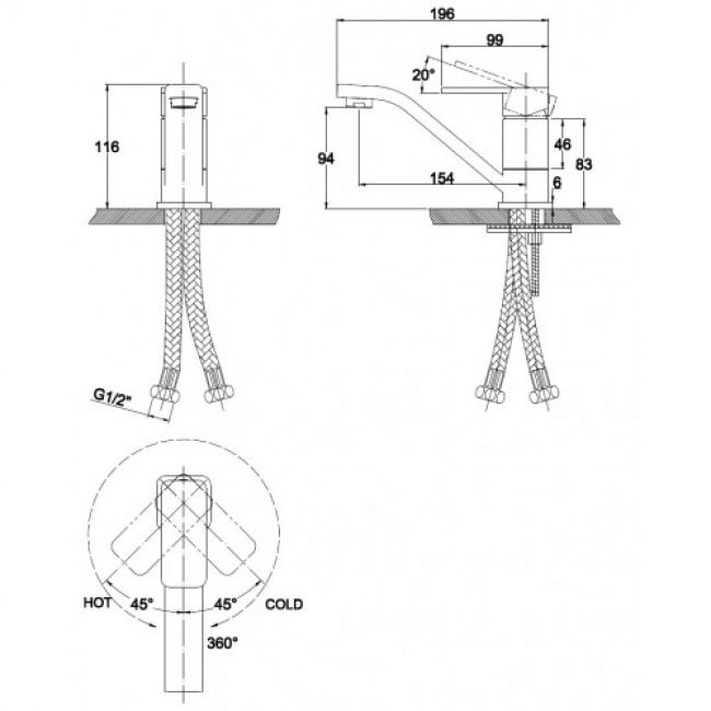 Смеситель для кухонной мойки  KAISER Sonat  34010 - 1