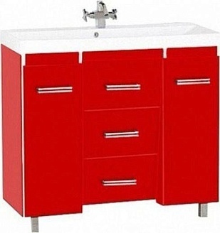 Тумба под раковину Misty Джулия 120 красная глянцевая Л-Джк01120 -0413Ко3 - 0