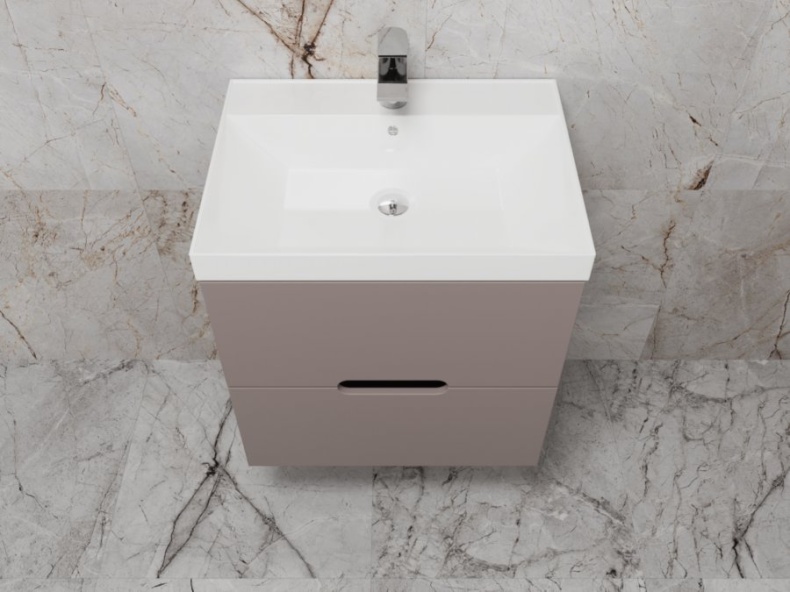 Тумба под раковину Style Line Матис 60 подвесная коричневый ЛС-00002296 - 1