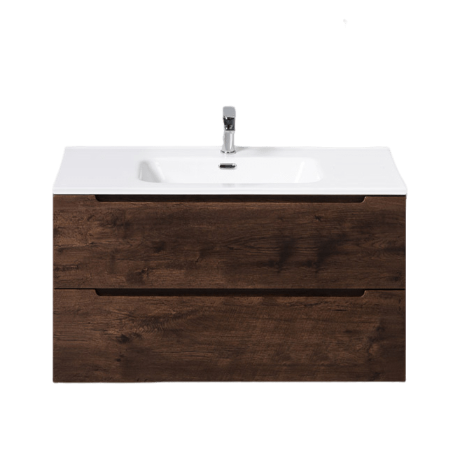 Тумба с раковиной BelBagno Etna 90 темное дерево - 0