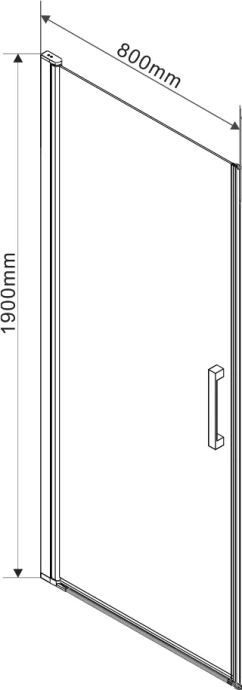 Душевая дверь Vincea Orta 80 хром стекло прозрачное VDP-1O800CL - 2