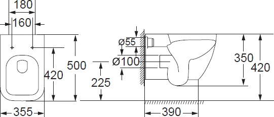 Унитаз подвесной BelBagno Alpina безободковый - 7