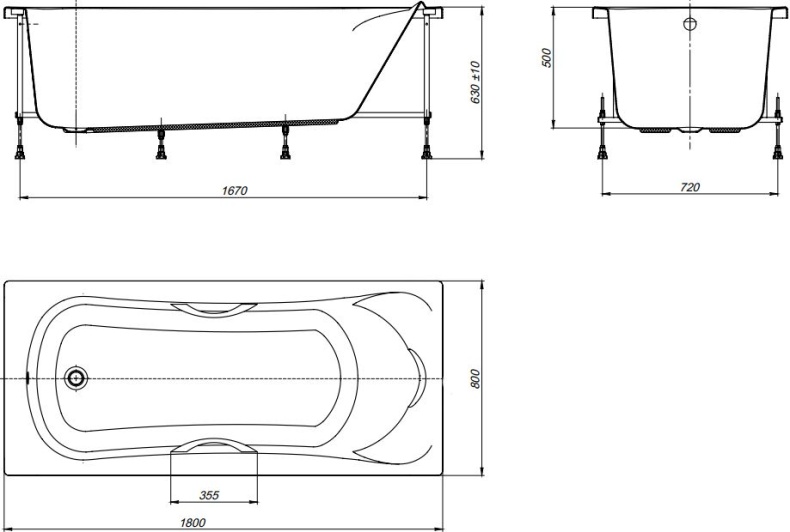 Акриловая ванна Roca BeCool 180x80 ZRU9302782 - 5