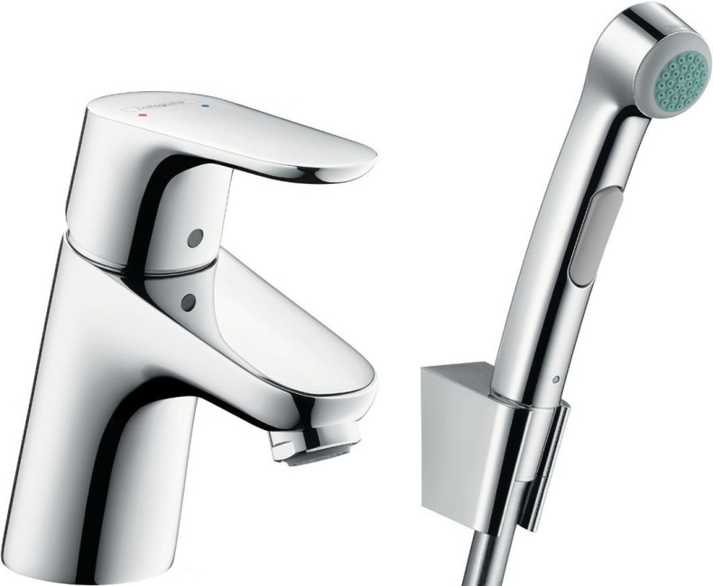 Смеситель Hansgrohe Focus E2 31926000 для раковины с гигиеническим душем - 0