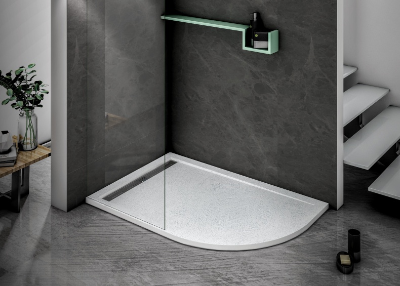 Поддон для душа Cezares Tray R550 120х90 см искусственный мрамор, L TRAY-AS-RH-120/90-550-30-W-L - 1