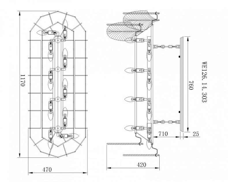 Потолочная люстра Wertmark Arctioma WE126.14.303 - 1