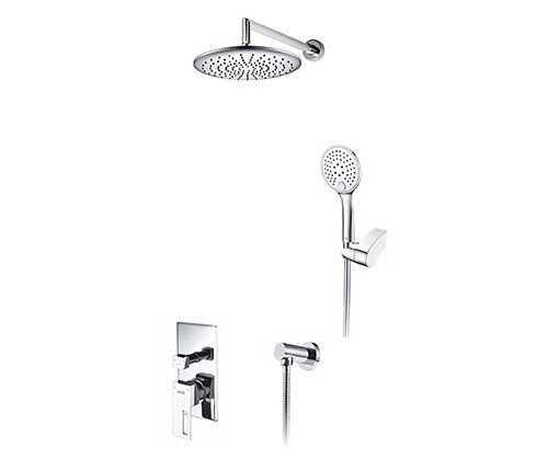 A14130 Встраиваемый комплект для душа с верхней душевой насадкой и лейкой - 0