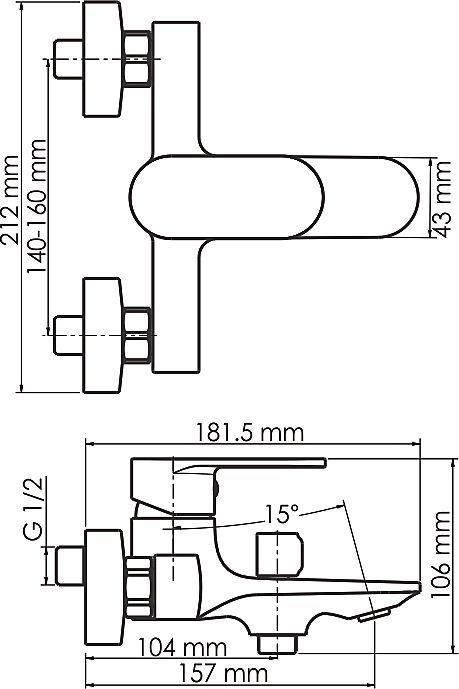 Смеситель Wasserkraft Mindel 8501 для ванны с душем, белый матовый - 6