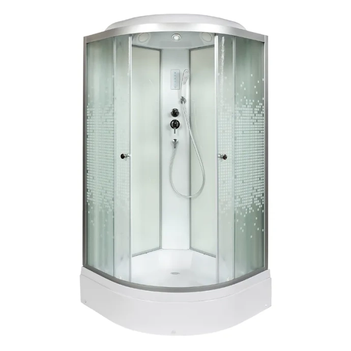 Душевая кабина Deto L 80х80 с электрикой, хром  L780EL - 0