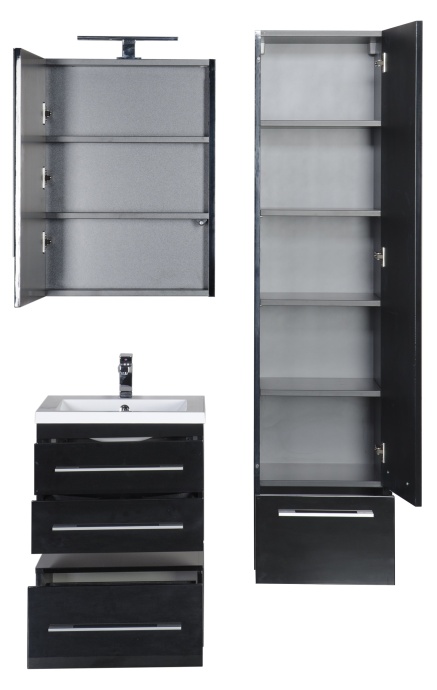 Тумба Aquanet Нота 58 подкатная, черная 00170731 - 16