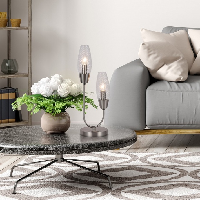 Настольная лампа декоративная Escada Desire 10165/2 Nickel - 1