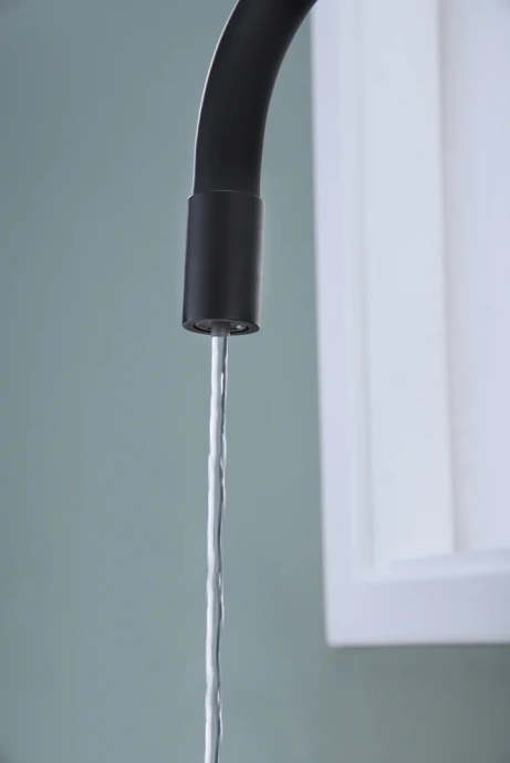 Смеситель для кухни Paulmark Salix с гибким изливом темно серый - черный матовый Sa213419-401 - 12