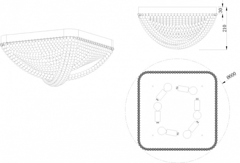 Потолочная люстра Stilfort Marelli 2169/05/06C - 1