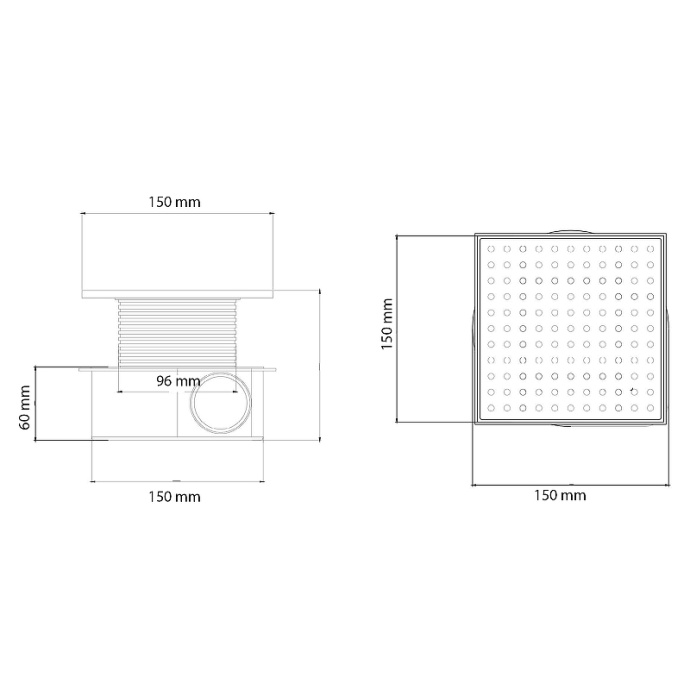 Душевой трап Armadi Art Smart Design 15х15 с решеткой хром 984-15-CR - 3