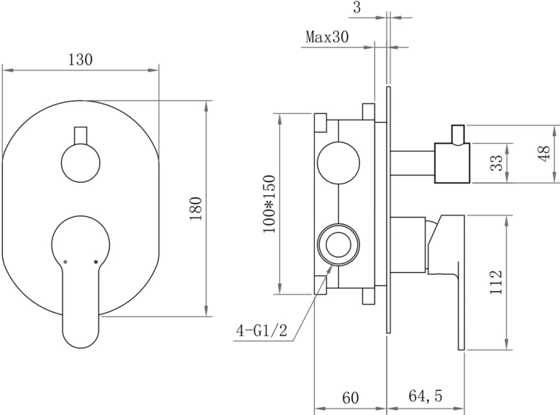 Душевой комплект Berges Ventas 3R черный матовый 071008 - 5