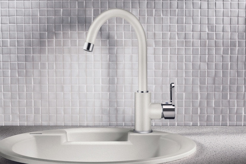 Смеситель для кухонной мойки Blanco Mida белый  524204 - 1