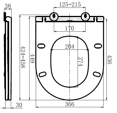 Крышка-сиденье AM.PM Inspire с микролифтом C507853WH - 2