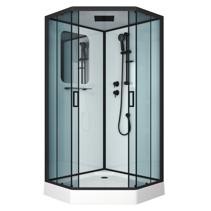 Душевая кабина Niagara Premium 100х100х220 черная NG-6902-01D BLACK 69020134DBLACK - 0