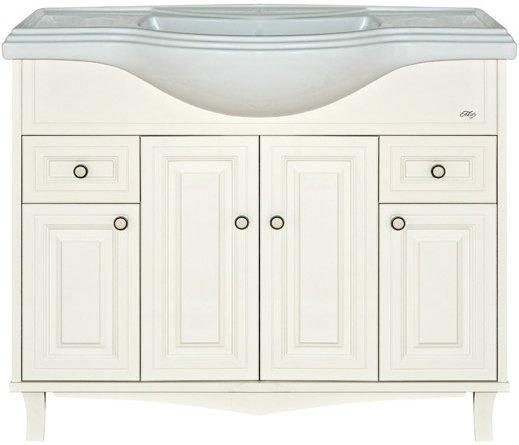 Тумба с раковиной Misty Шармель 105 светло-бежевая эмаль - 4