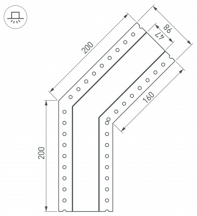 Коннектор угловой Arlight SL-Linia45-Fantom-135 030102 - 1