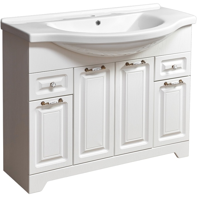 Тумба под раковину Stella Polar Кармела Эльбрус 100 белый SP-00000176 - 0